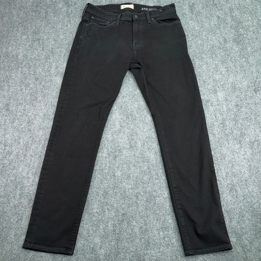 Madewell Jeans Mens 34x34 (Fits 35x32) Black Athletic Slim Coolmax Stretch ND478